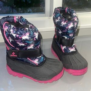 Merence unicorn 🦄 toddler snow boots like new